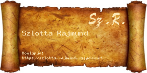 Szlotta Rajmund névjegykártya